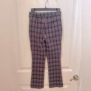Plaid stretchy trousers